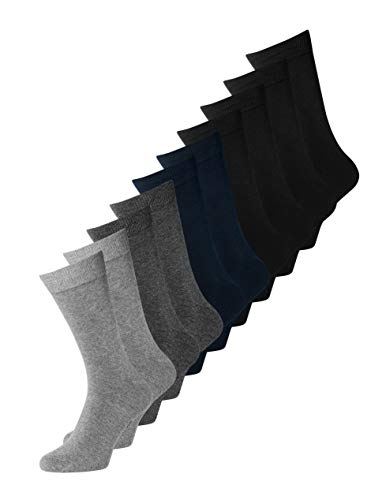 JACK & JONES Calzini Uomo, Pacco da 10 Paia