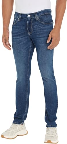 Tommy Jeans Uomo Jeans Scanton Slim Fit, Denim Dark