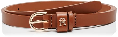 Tommy Hilfiger Donna Cintura Essential Effortless 1,5 cm Stretta, Marrone (Cognac)