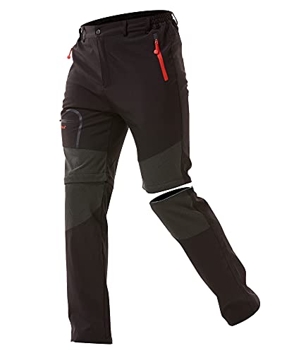 Zoerea Pantaloni Trekking Uomo Asciugare Rapidamente Traspiranti Convertibile Pantaloncini Primavera Estate Sottile All'aperto Alpinismo Escursionismo Calzoni (