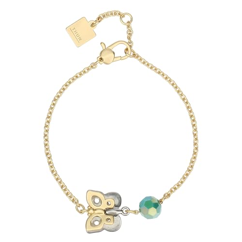 THUN Bracciale con Farfalla e Perlina Metallo Vetro Resina