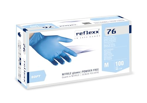 REFLEXX R76 Guanti senza nitrili senza polvere, 100 pezzi