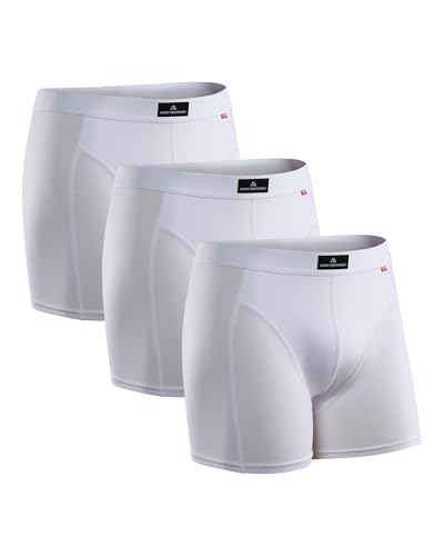 DANISH ENDURANCE Boxer Uomo Cotone Elasticizzato, Boxer a Pantaloncino Comodi e Traspiranti, Cuciture Piatte, con o Senza Patta Frontale, 3 Paia
