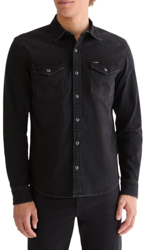 Wrangler Camicia Western da Uomo, Cotone