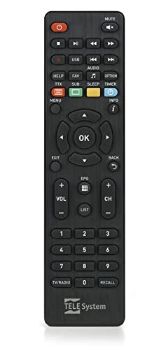 TELE System/Fuba Telecomando Originale per Decoder tivùsat TS9018HEVC e ODE718HEVC