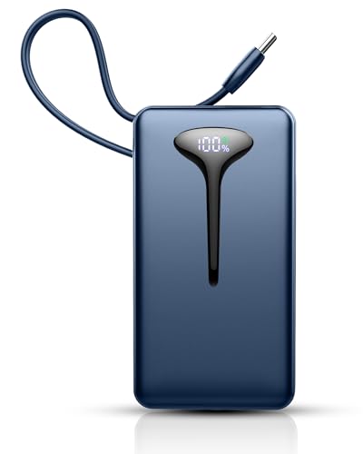 Power Bank Hosgubo 10000mAh con Ricarica Rapida 22.5W e Cavo Integrato