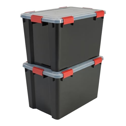 Iris Ohyama Scatole Portaoggetti Ermetiche in Plastica 70L Set 2