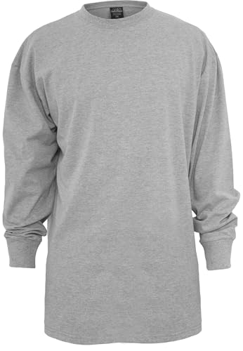 URBAN CLASSICS Maglietta Basic Maniche Lunghe Uomo Oversize Girocollo Cotone