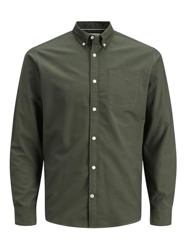 Jack & Jones Camicia Uomo Slim Fit a Quadretti, Blu Navy, L