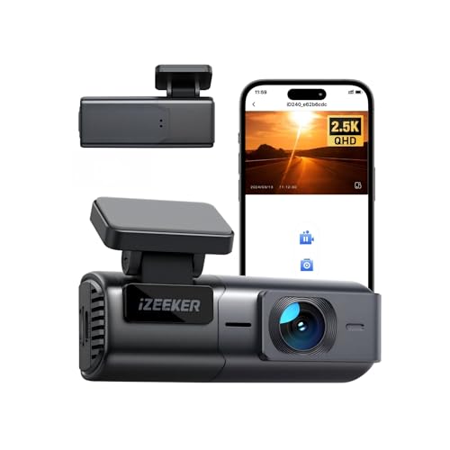 iZEEKER Dash Cam 2.5K Mini Telecamera Auto WiFi 1440P