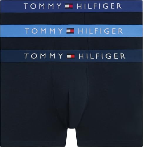 Tommy Hilfiger Boxer Uomo Confezione da 3 Fascia Logo Blu