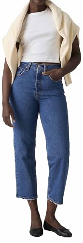 Levi's Ribcage Straight Ankle Jeans, Black Heart