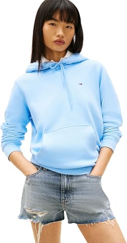 Tommy Jeans Tjw Reg S Flag Hoodie Dw0Dw19958, Felpa con Cappuccio, Donna