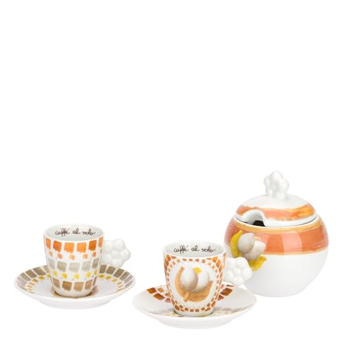 THUN Set 2 Tazzine con piattino e Zuccheriera Tulipani 370 cc