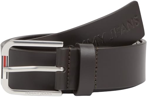 Tommy Jeans Uomo Cintura Austin Seasonal 3,5 cm con Logo in Rilievo