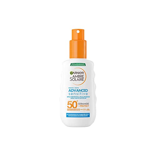 Garnier Ambre Solaire Advanced Sensitive Adulti Ceramide Protect Spray Protettivo SPF50+, 150 ml