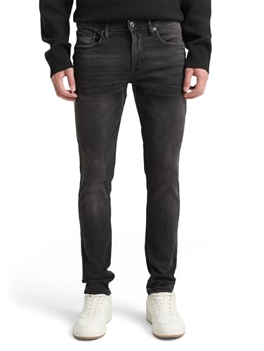 TOM TAILOR Denim Jeans, Uomo, Nero (Used Dark Stone Black Denim 10250)