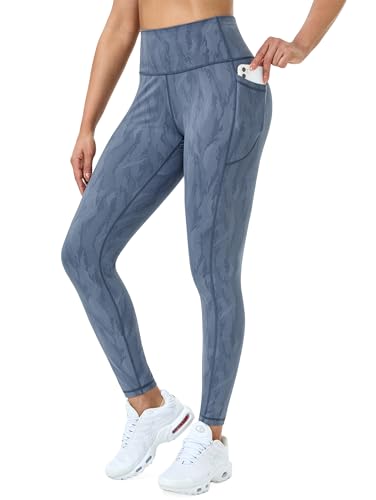 Flatik Leggings da Donna con Tasche per Fitness e Allenamento