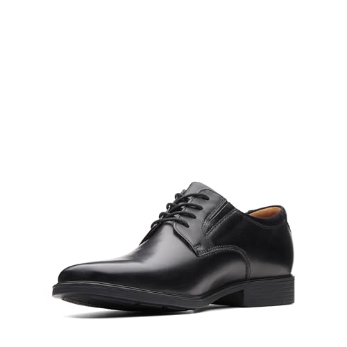 Clarks Tilden Plain Mens Black Leather