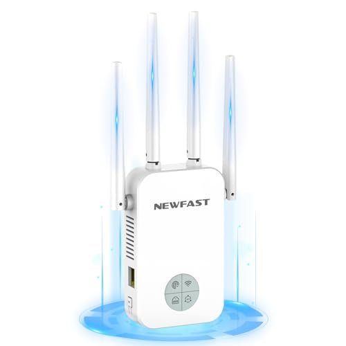 NEWFAST Ripetitore WiFi 1200Mbps Dual Band 4 Antenne