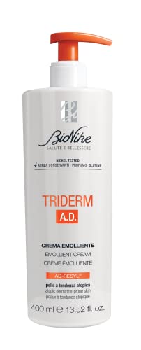 Bionike Triderm A.D. Crema Corpo Emolliente per Pelli Atopiche, 400 ml