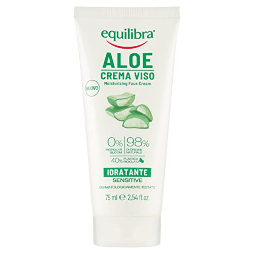 Equilibra Crema Viso Idratante e Lenitiva all'Aloe Vera, 75 ml
