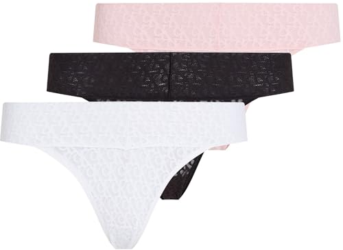 Calvin Klein Slip Donna Bikini Low Rise con Pizzo, Confezione da 3