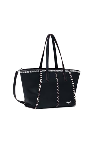 Desigual Borsa a tracolla Manhattan Pespuntes Guimar Shopping Bag nera