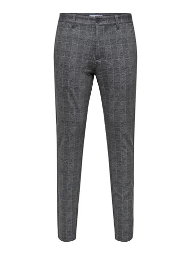 ONLY & SONS Onsmark Slim Check Pants 9887 Noos Black