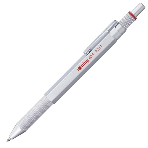 rOtring 600 3-in-1 penna multicolore e portamina 0,5 mm argento