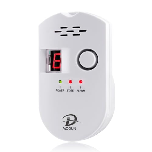 MODUN Rilevatore Gas Naturale GPL Metano con Allarme e Display LED