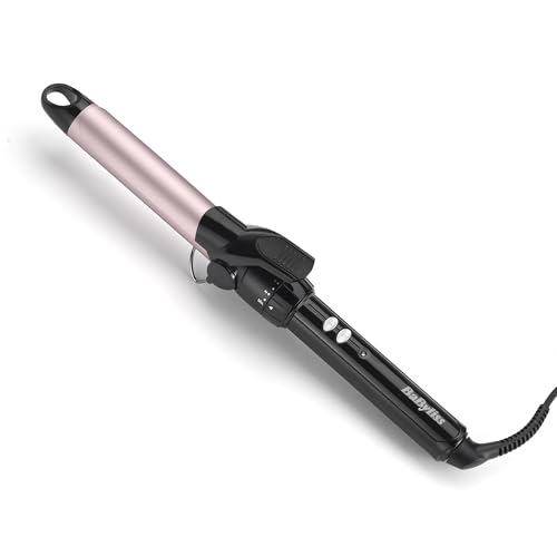 BaByliss Ferro arricciacapelli 10 temperature, Nero e rosa