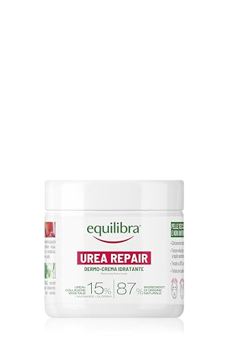 Equilibra Crema Idratante Viso, Mani e Corpo con Urea, Collagene Vegetale, Niacinamide e Glicerina, 400 ml