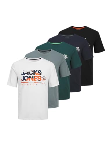 JACK & JONES Jjluke Tee SS Crew Neck 5pk MP T-Shirt