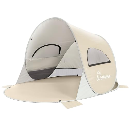 Wolfwise Tenda Pop Up Istantanea 3-4 Persone UPF 50+ Beige
