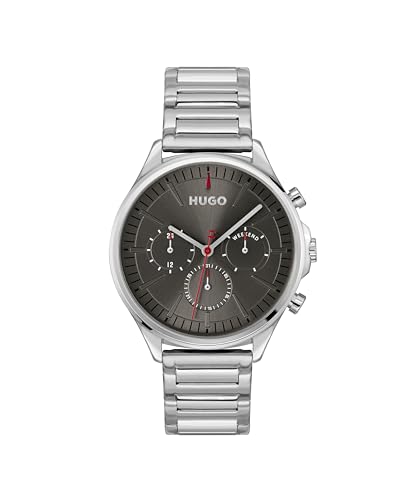 HUGO SMASH MULTI Orologio Analogico Quarzo Uomo Acciaio Argentato
