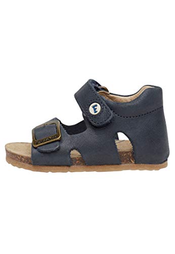 Falcotto Sandali in pelle con fibbia e strappo, Blu