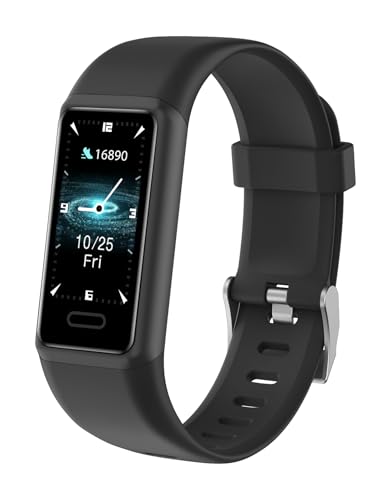 Cloudpoem Smartwatch Fitness Contapassi Cardiofrequenzimetro IP68 Nero