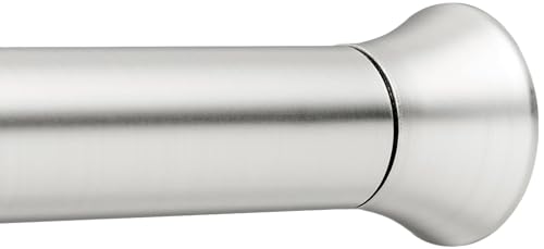 Amazon Basics Bastone regolabile per tenda da doccia, nichel, 91-137 cm