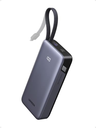 UGREEN Nexode 55W Power Bank 20000mAh con Cavo USB-C Integrato PD 45W