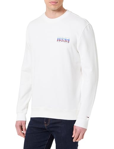 Tommy Jeans Felpa da Uomo Tjm Reg Entry Dna Play Crew
