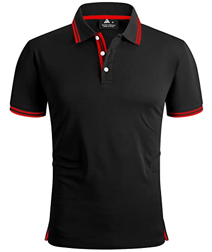 SwissWell Polo Uomo Manica Corta Asciugatura Rapida Traspirante Golf Tennis