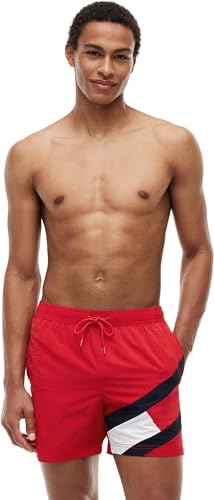 Tommy Hilfiger Pantaloncino da Bagno Uomo SF Medium Drawstring Rosso