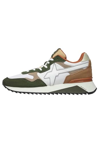 Sneakers in Tessuto Tecnico e Suede Militare 41