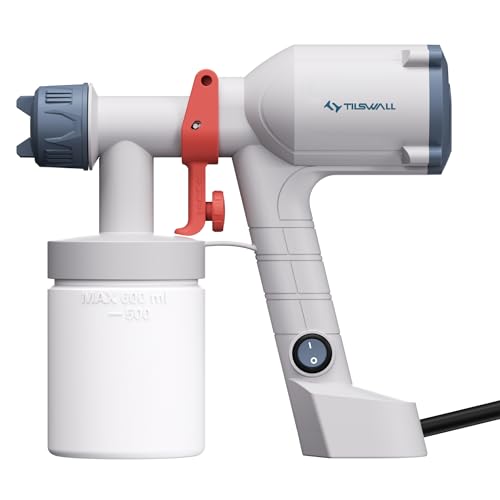 Tilswall Spruzzatore elettrico ultra leggero 600ml con 4 ugelli e 3 modalità