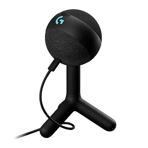 Logitech G Yeti Orb Microfono a Condensatore RGB per Gaming con LIGHTSYNC, Microfono USB per Streaming, Cardioide, Plug and Play USB per PC
