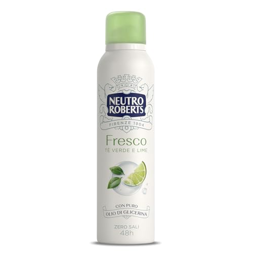 Neutro Roberts Deodorante Spray Fresco Verde, Tè Verde e Lime, 150ml