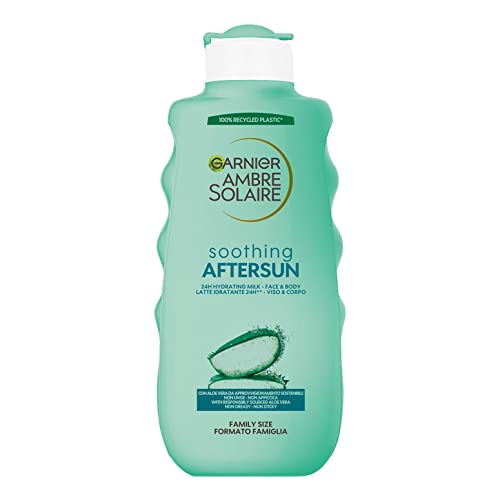 Garnier Ambre Solaire Latte Doposole Rinfrescante con Aloe Vera, 400 ml