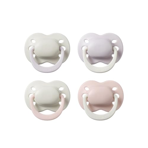 Tommee Tippee Ciuccio neonato Newborn, 0-2 mesi, confezione da 4, tettarella ortodontica, fori di aerazione aggiuntivi, in silicone privo di BPA