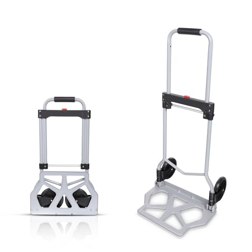 COOCHEER Carrello in alluminio, Carrello Portapacchi Pieghevole